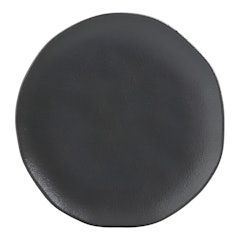 Conjunto com 6 Pratos de Sobremesa Orgânico Preto Matte