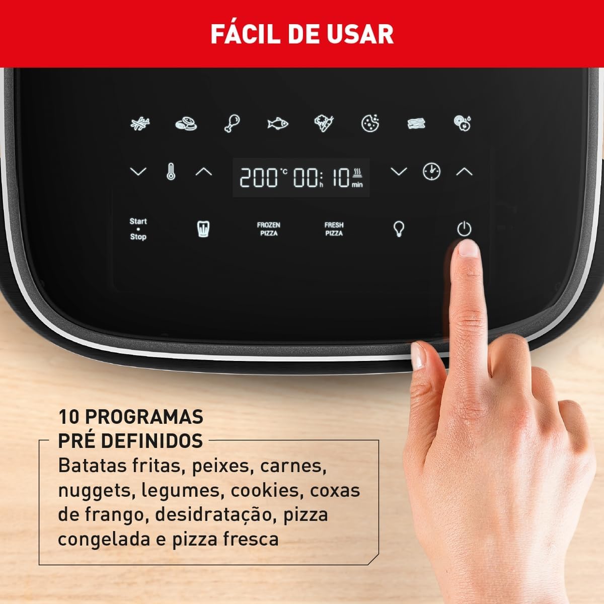 Fritadeira Air Fryer Arno Easy Fry Extra Superfície Cinza AFP4 5