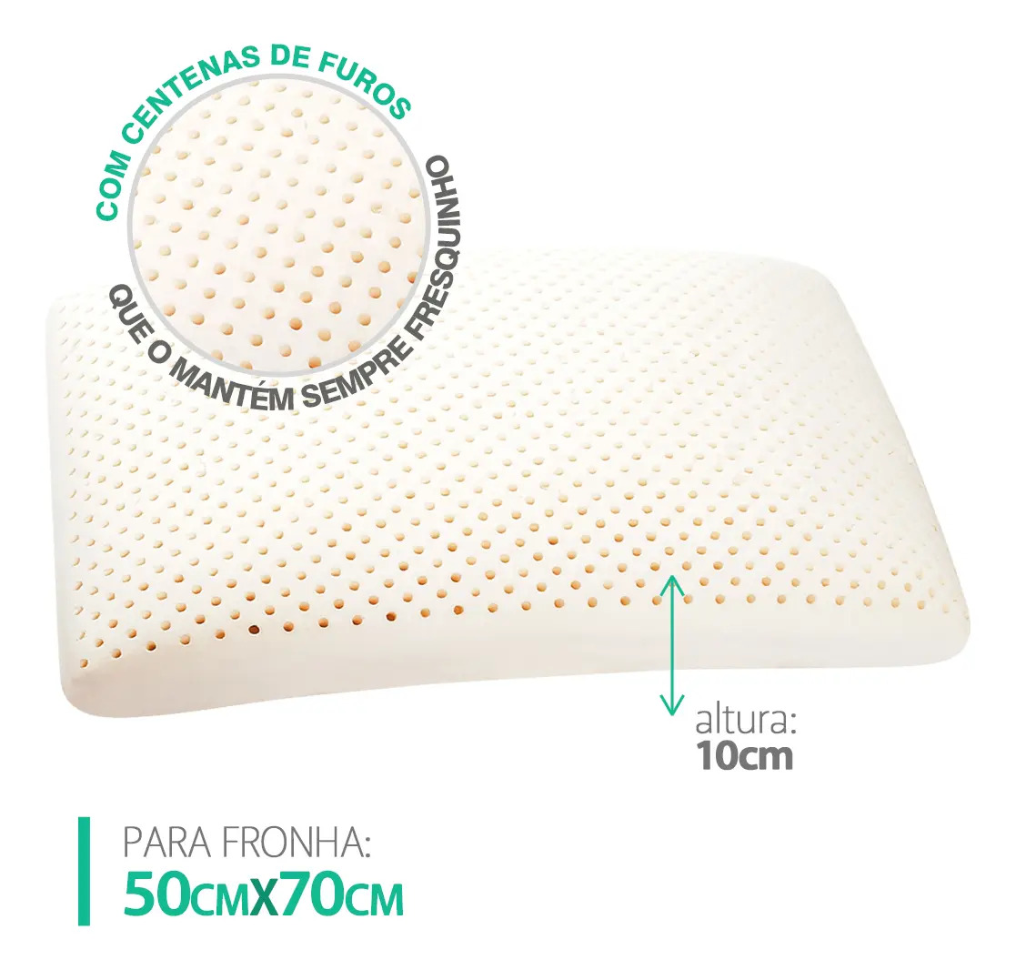 Travesseiro Natural Látex Slim 2