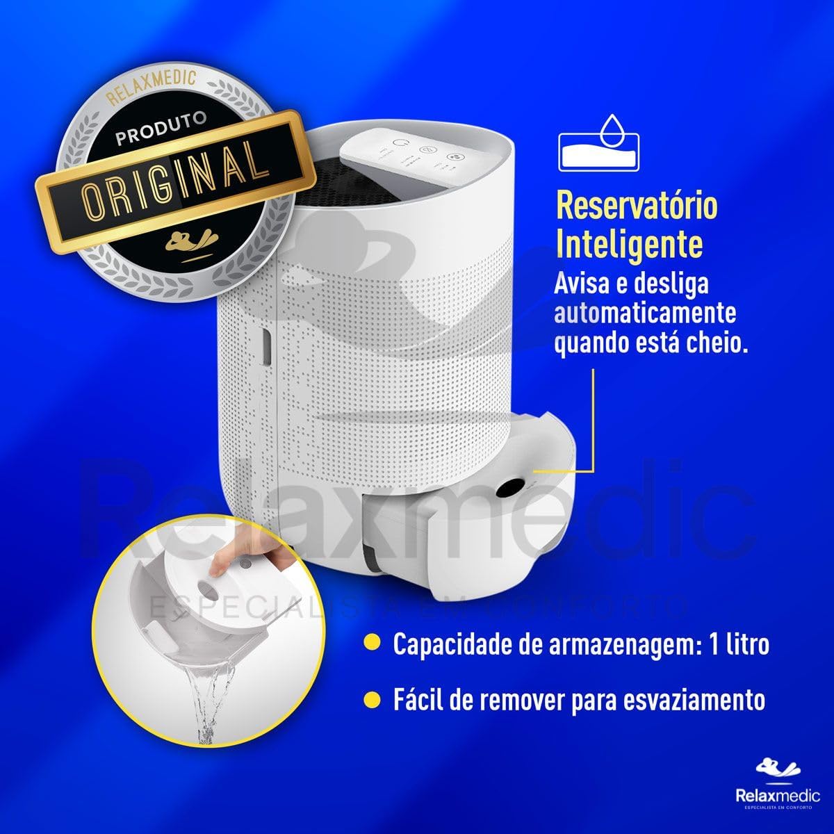 Desumidificador e Purificador de Ar Q9 Relaxmedic 5