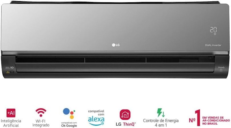 Ar-Condicionado LG AI Dual Inverter Voice Artcool 24.000 BTUs Quente/Frio (220 V) 4