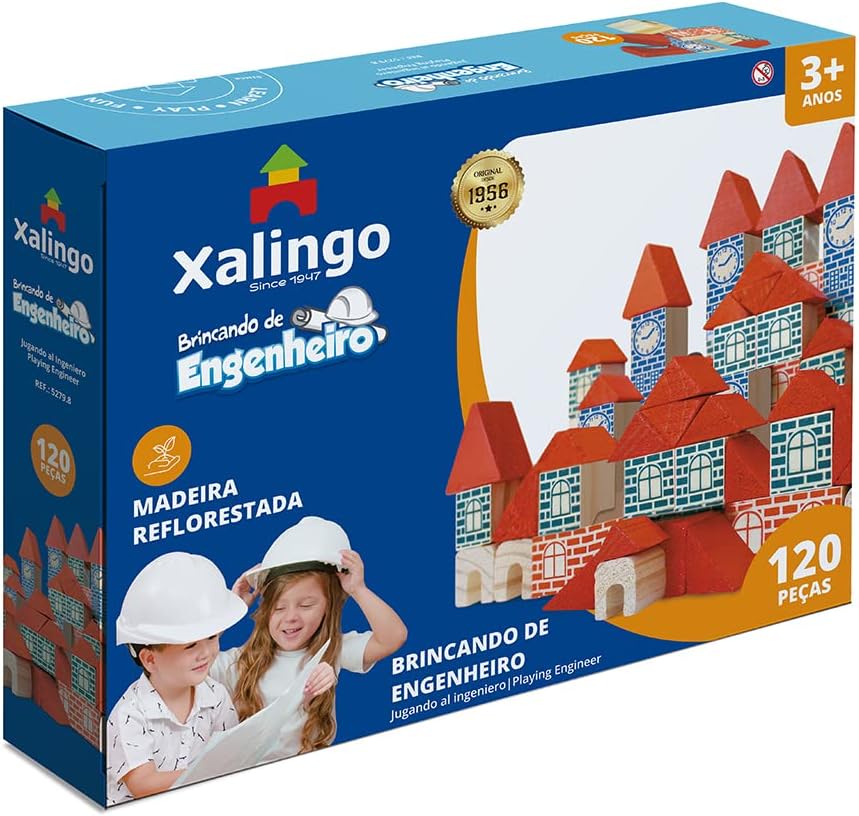 Brincando de Engenheiro Blocos de Montar 120 Peças Xalingo 1