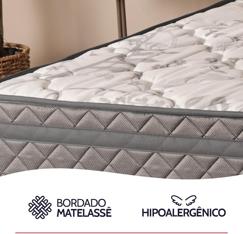 Colchão Solteiro Ortopédico Espuma D45 88 x 188 x 24 cm BF Colchões 5
