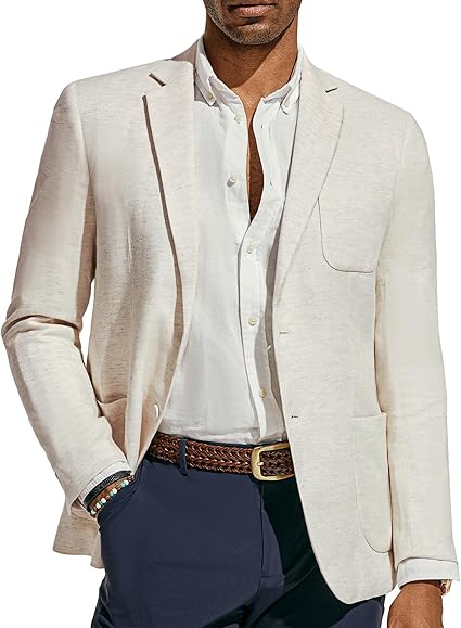 Blazer Masculino de Algodão e Linho 1