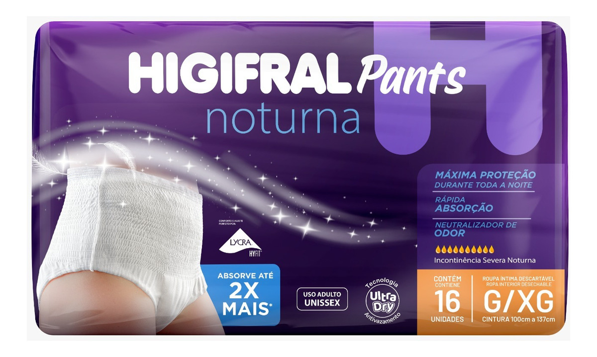 Fralda Geriátrica Higifral Pants Noturna 1