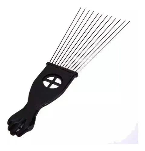 Pente Garfo Afro Black Penteado Metal 3