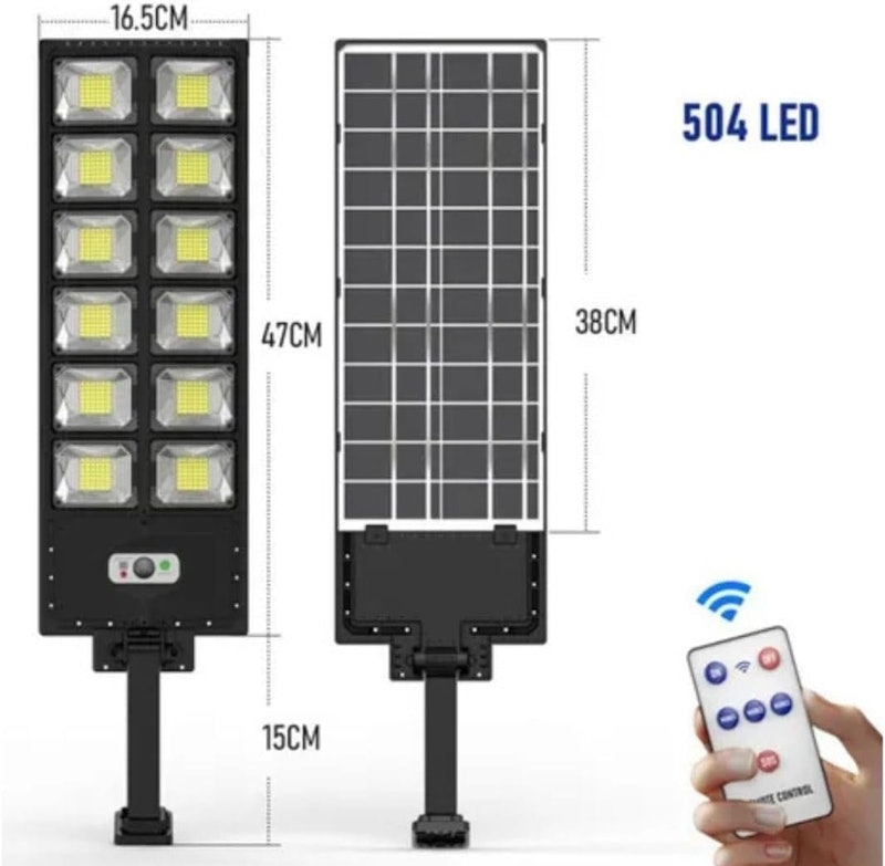 Luminária Solar Holofote Poste Refletor 504 LED 600 W 3