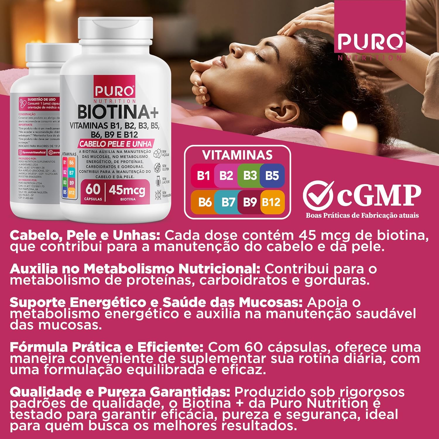 Biotina + 45 mcg 5