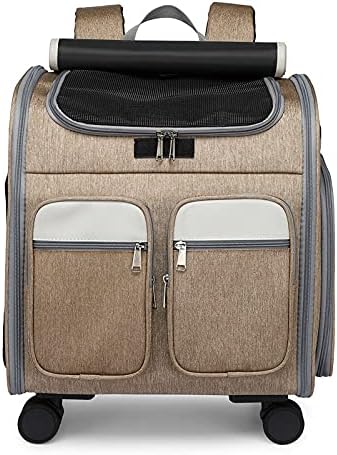 Bolsa Mochila Transporte Pet com Rodinhas Cães Gatos Luxo 1