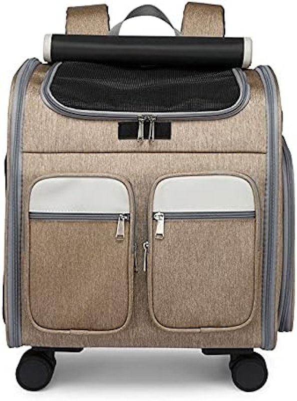 Bolsa Mochila Transporte Pet com Rodinhas Cães Gatos Luxo 1
