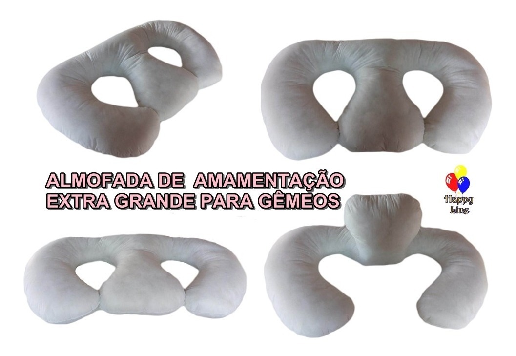 Almofada de Amamentação Bebê Gêmeos Happy Line 2