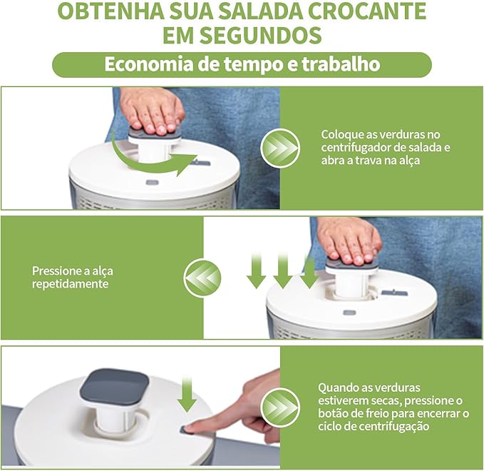 Secador de Salada Pump Salad Spinner 5