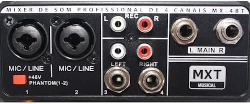 Mesas de Som 4 Canais MX-4BT 4