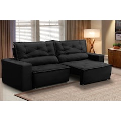Sofá Retrátil e Reclinável 2 Lugares com Molas 1,50m Livia Suede