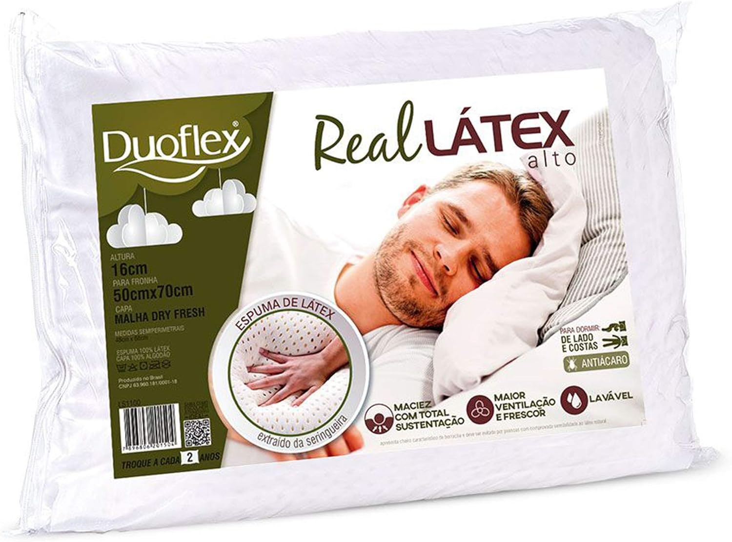 Travesseiro Real Látex Alto 1