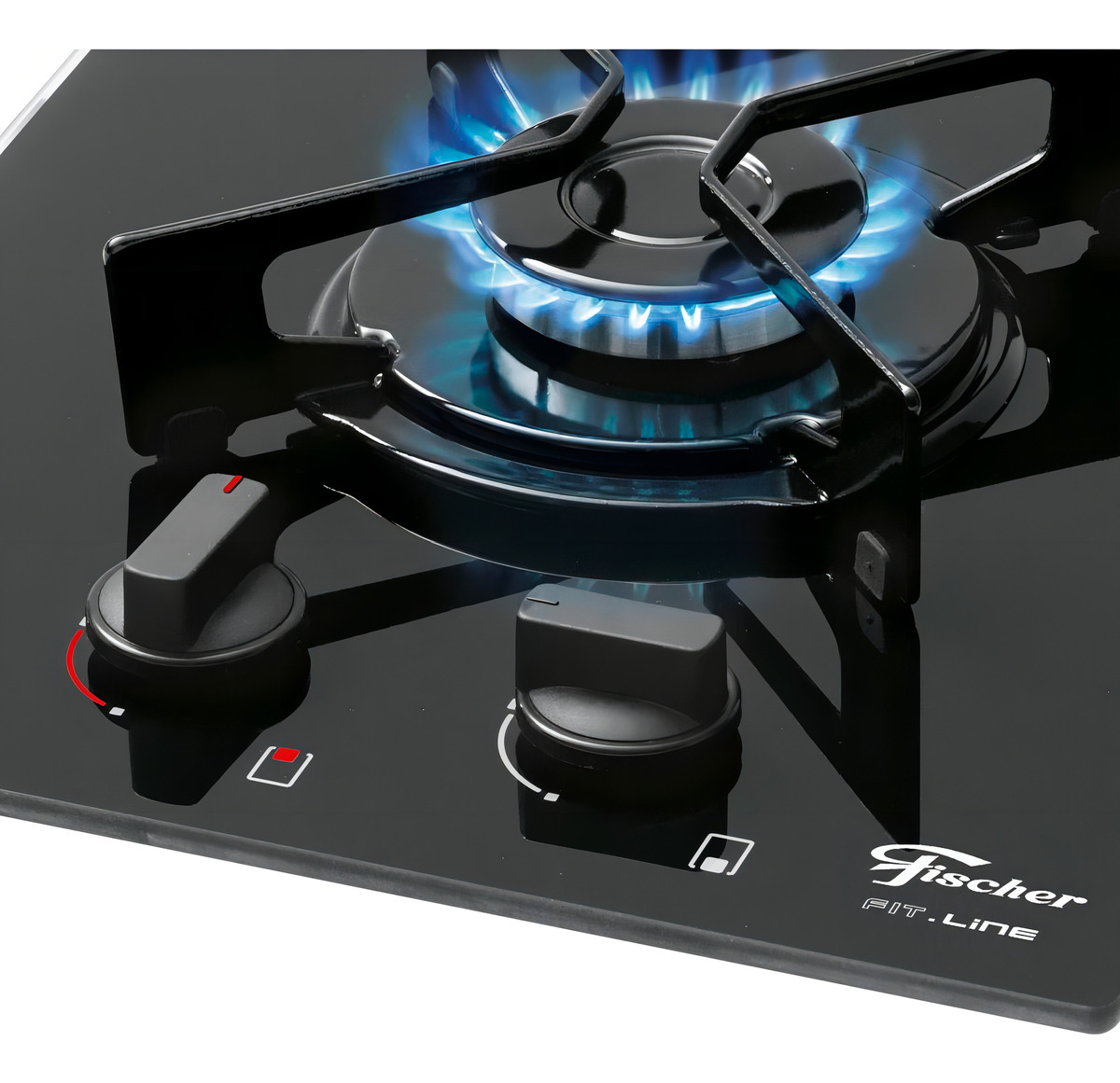 Cooktop a Gás Fischer 2 Bocas Fit Line Mesa Vidro Bivolt 5