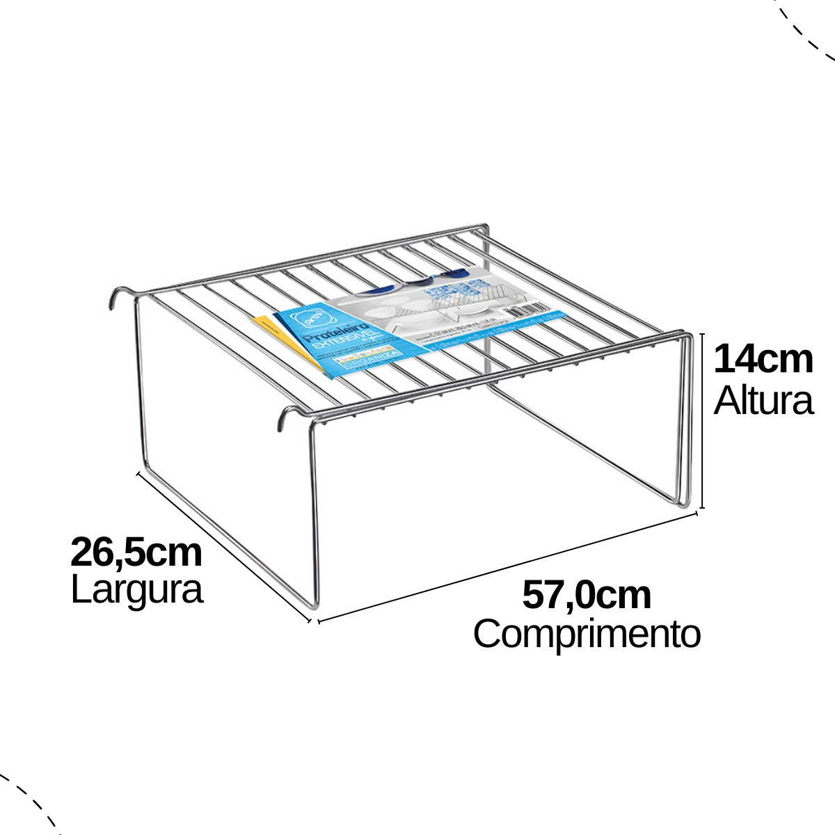 Prateleira Extensível de Apoiar 4