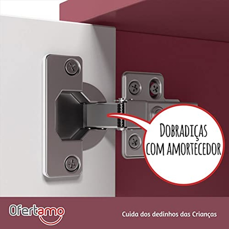Cozinha Infantil Diana em MDF Branco/Rosa 5