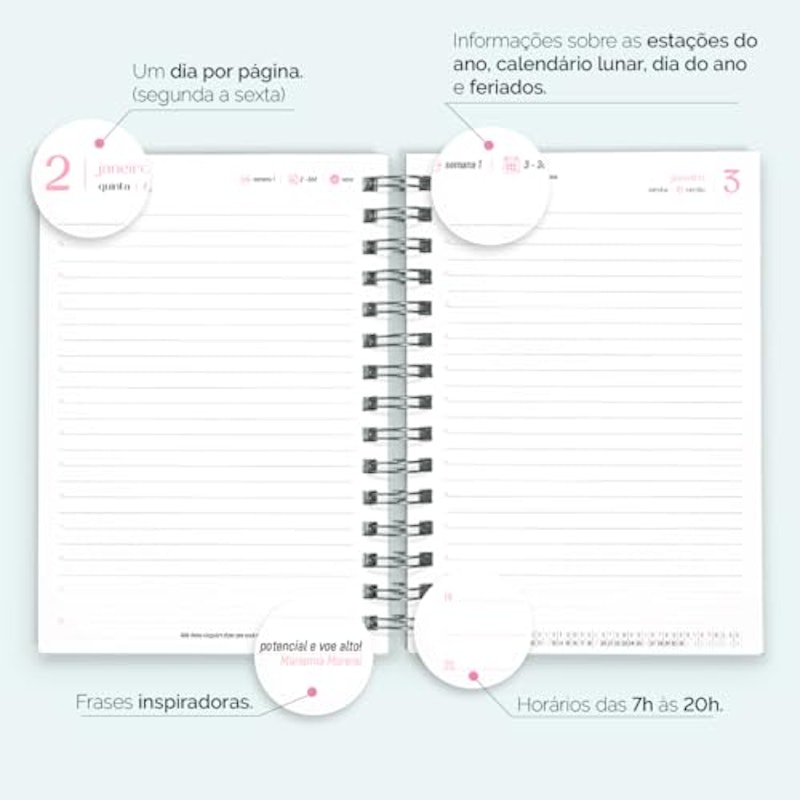Agenda 2025 Capa Dura Spot Glitter Cores 4