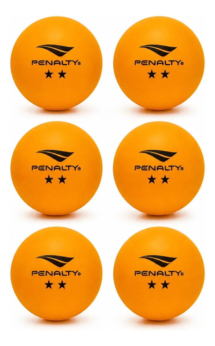 Kit c/ 6 Bolas de Tênis de Mesa Penalty Laranja 1