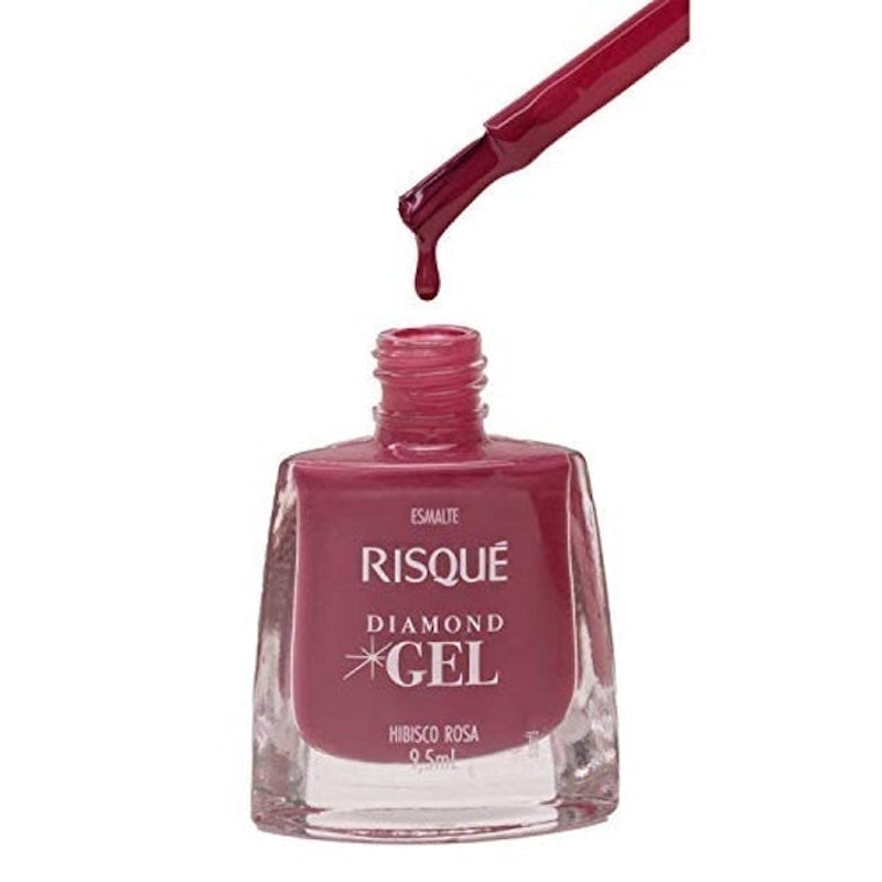 Esmalte Risqué Diamond Gel Hibisco Rosa 2