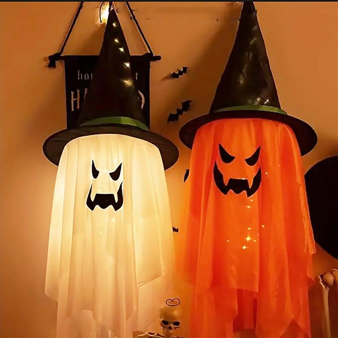 Kit Decoração Festa Halloween Fantasma Luminoso 2 Unidades 3