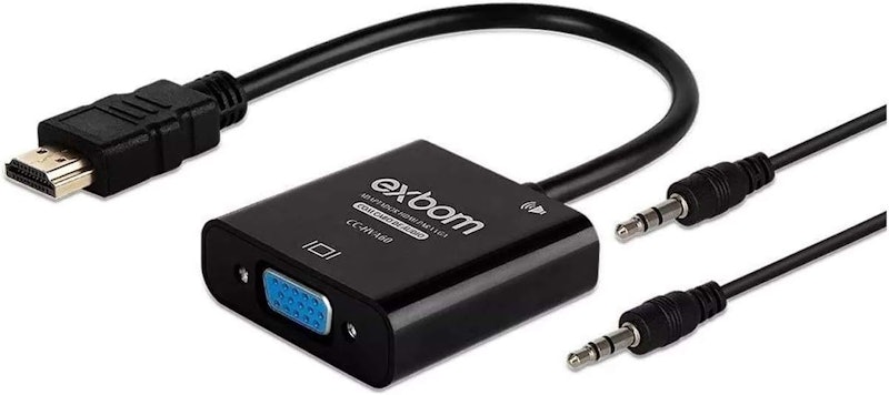 Adaptador/Conversor HDMI para VGA com Áudio 1