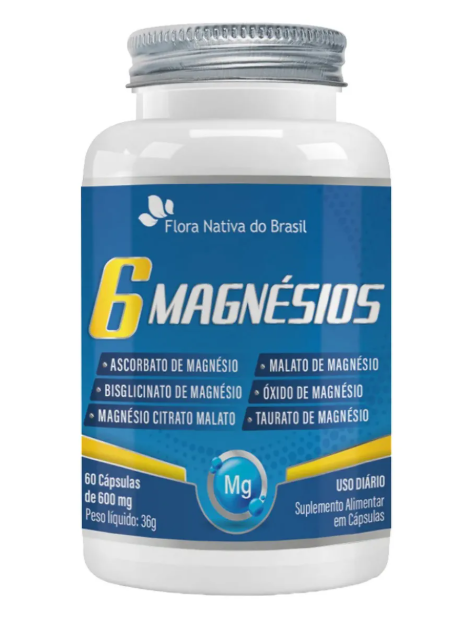 6 Magnésios (Taurato, Malato, Citrato, Ascorbato, Quelato e Óxido)  1