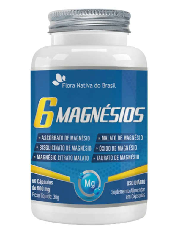 6 Magnésios (Taurato, Malato, Citrato, Ascorbato, Quelato e Óxido) 1