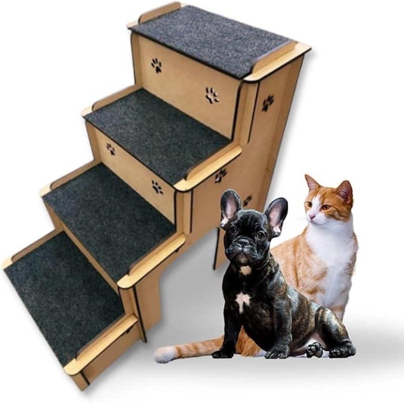 Escada Pet 4 Degraus com Carpete Antiderrapante e Nicho 1