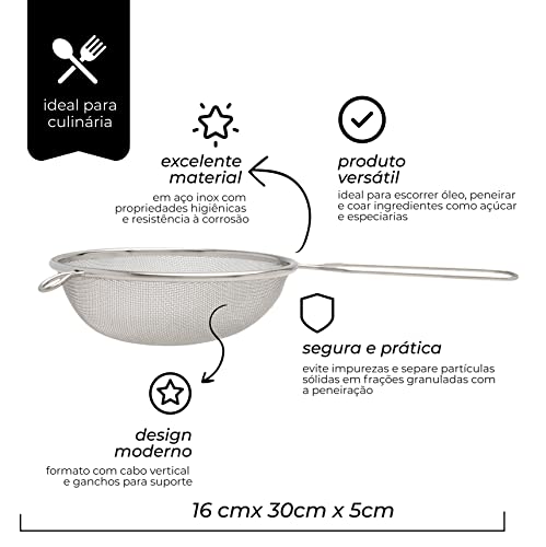Peneira Tela Fina Aço Inox 2