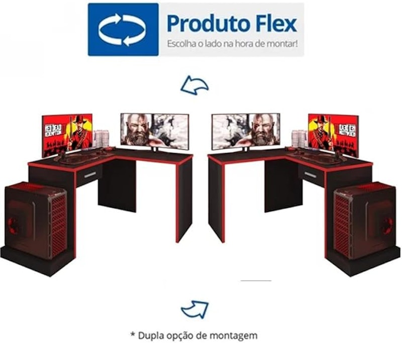 Mesa Gamer em L 4