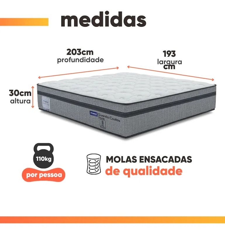 Cama Box Baú King Probel Molas Ensacadas Euro In Guarda Costas Stone 3