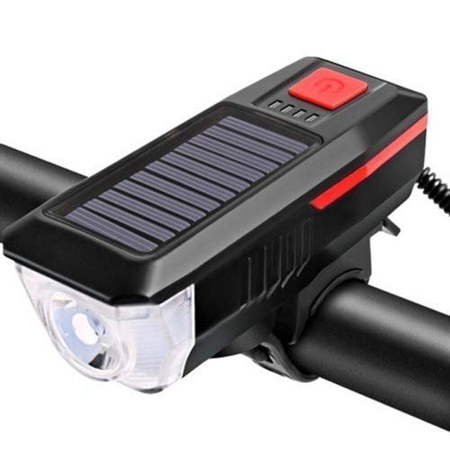 Farol Com Buzina P/ Bike Placa Solar 2