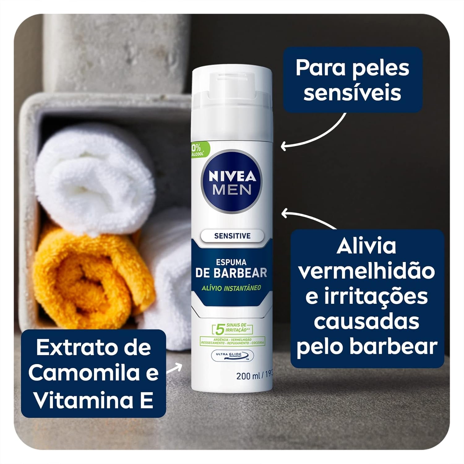 Nivea Men Espuma de Barbear Sensitive 2