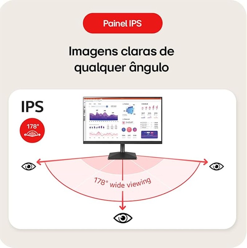 Monitor LG 24” IPS Full HD 100 Hz HDMI Ajuste de Inclinação 3