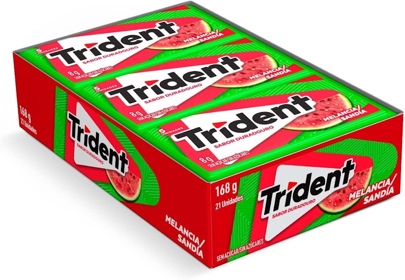 Chiclete Trident Melancia sem Açúcar 1