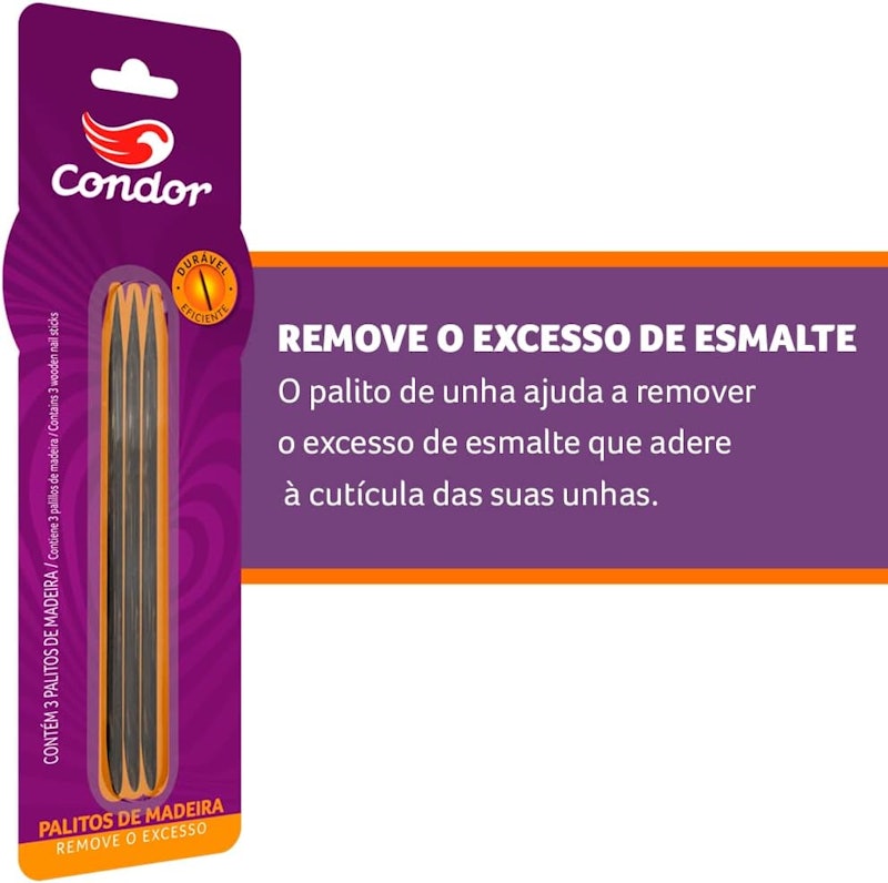 Palito de Madeira para Unhas Condor 3
