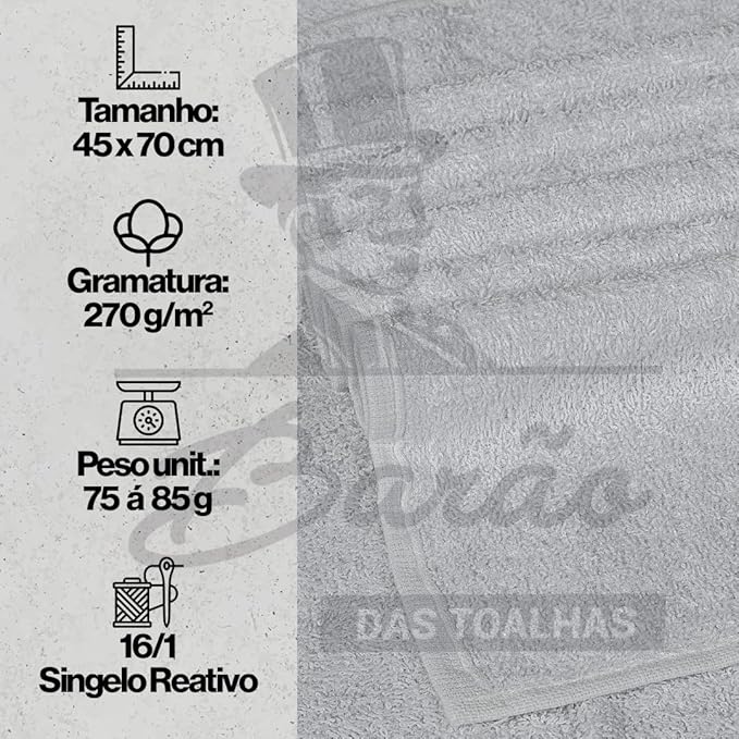 Kit 10 - Toalhas de Rosto para Salão 5