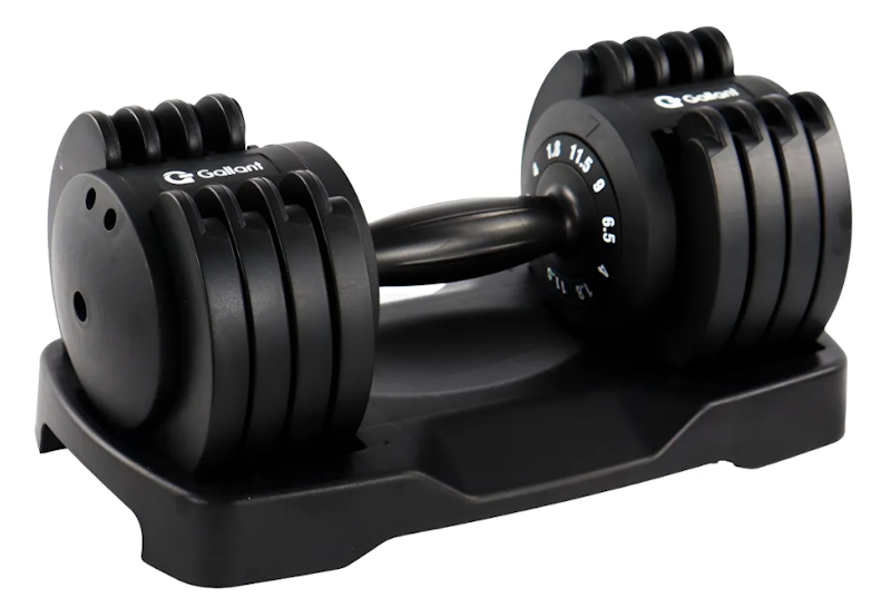 Dumbbell Halter Regulável Anilhas 11,5 kg com Base Elite Pro 1