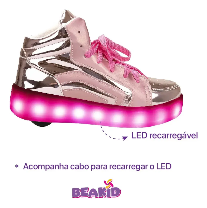 Tênis de Rodinha e Led Beakid 4