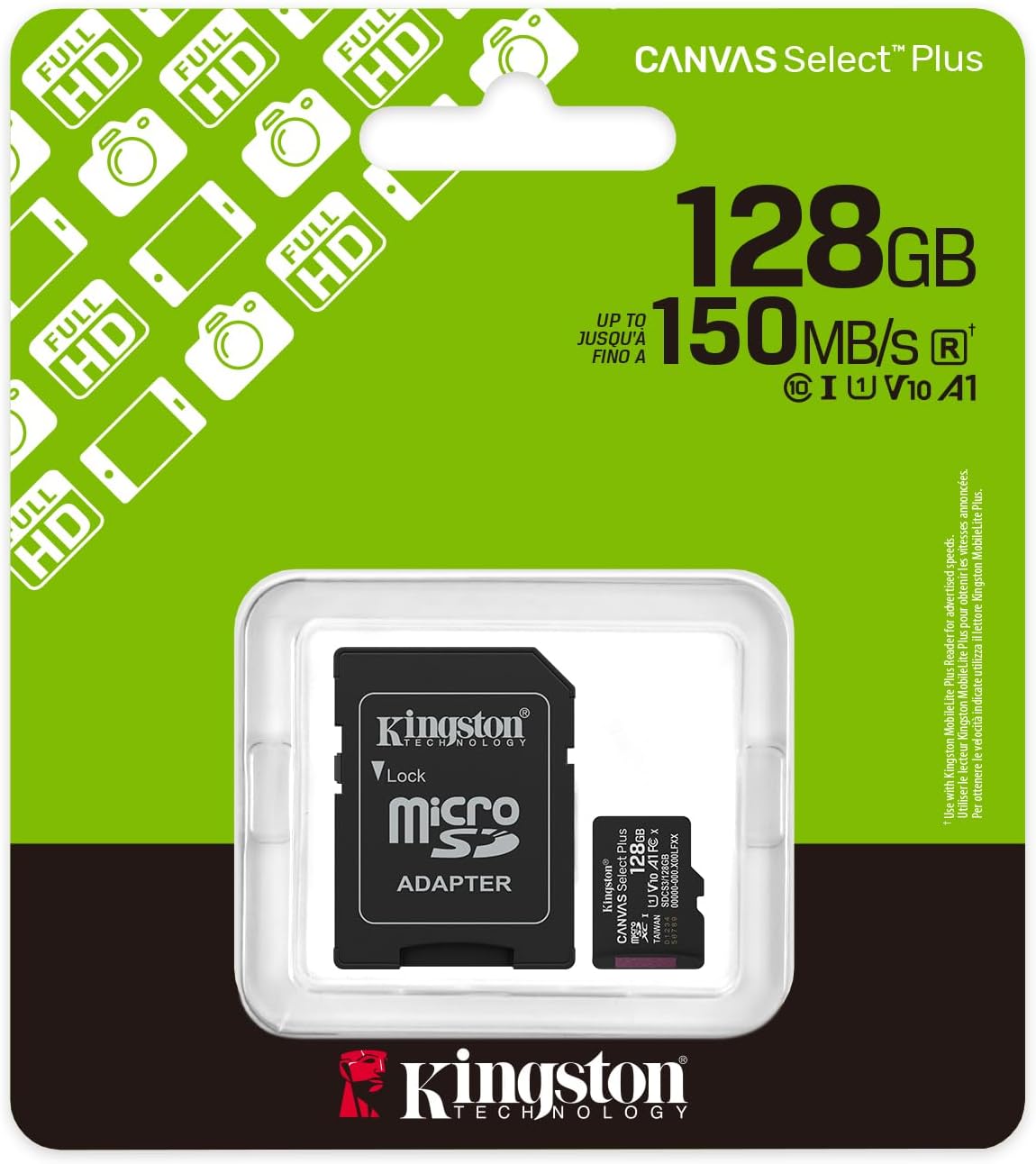 Cartão de Memória microSD Canvas Select Plus com Adaptador SD 3
