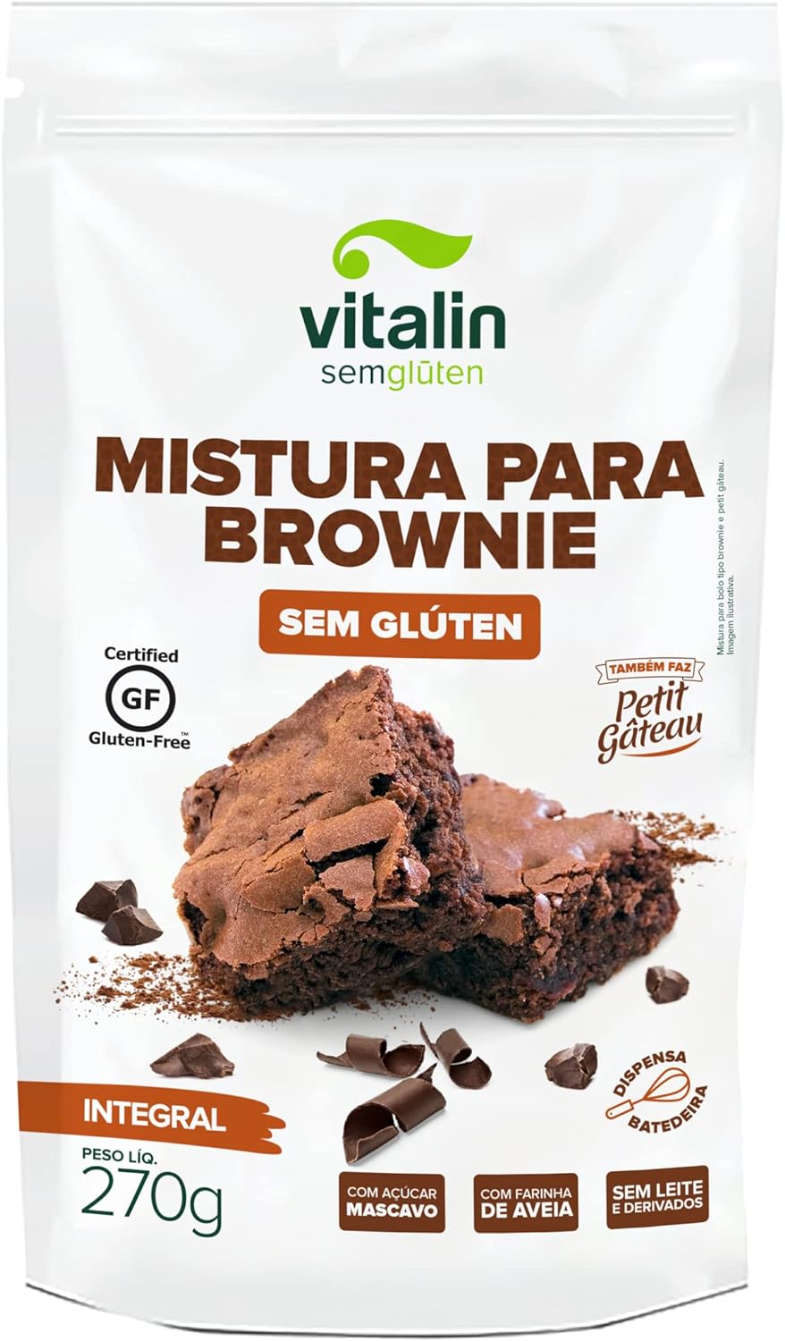 Mistura para Brownie sem Glúten Vitalin 1