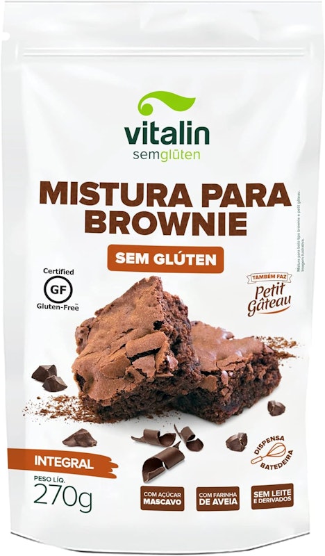 Mistura para Brownie sem Glúten Vitalin 1