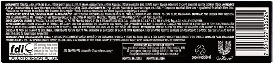 Gel Dental Close Up Proteção 360º Fresh Eucalyptus Freeze 3