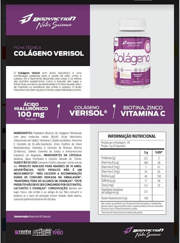 Colágeno Hidrolisado Verisol em Cápsula 2