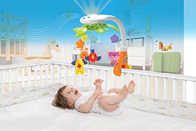 Móbile Projetor de Luz Infantil - Amiguinhos de Estimação com Som e Luzes 4