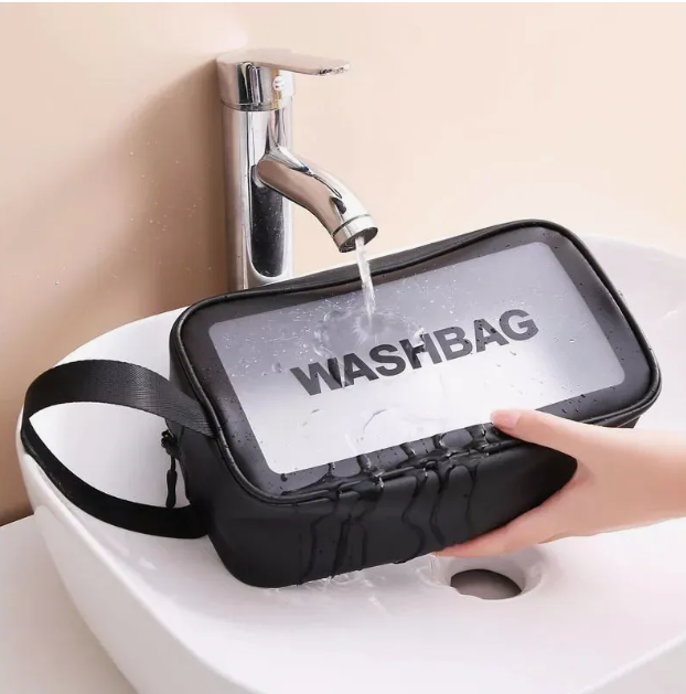 Kit 3 Necessaire Transparente Organizador Maquiagem Bolsa Mala 3