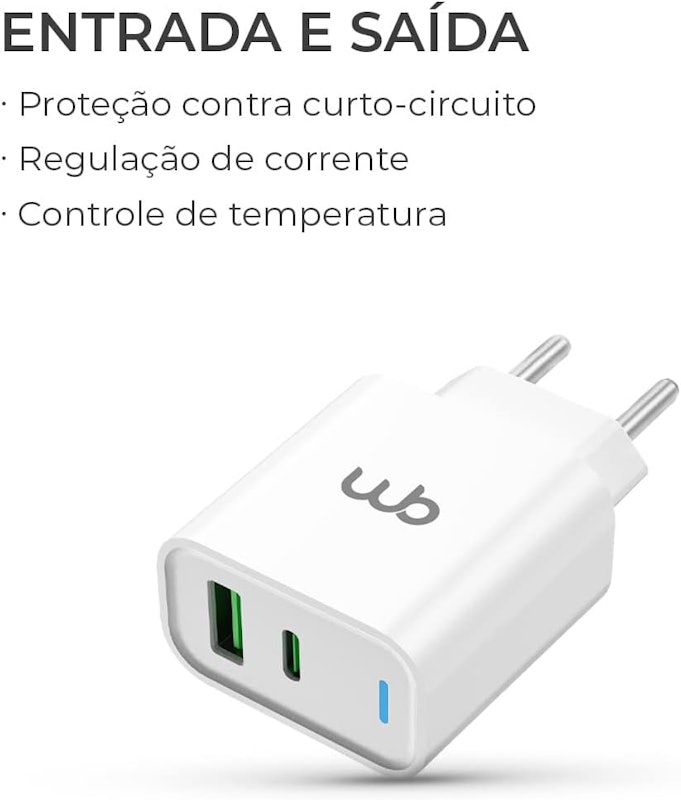 Carregador Kindle Duas Portas USB-C e USB-A 3
