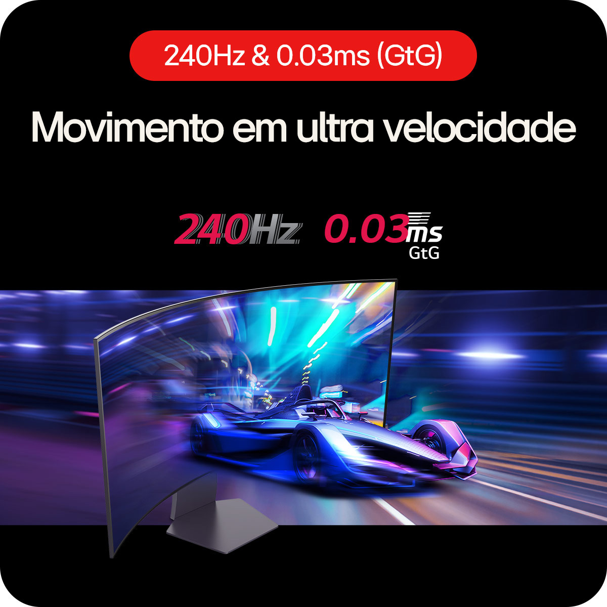 Monitor Gamer LG UltraGear OLED Curvo Tela OLED 45” 5